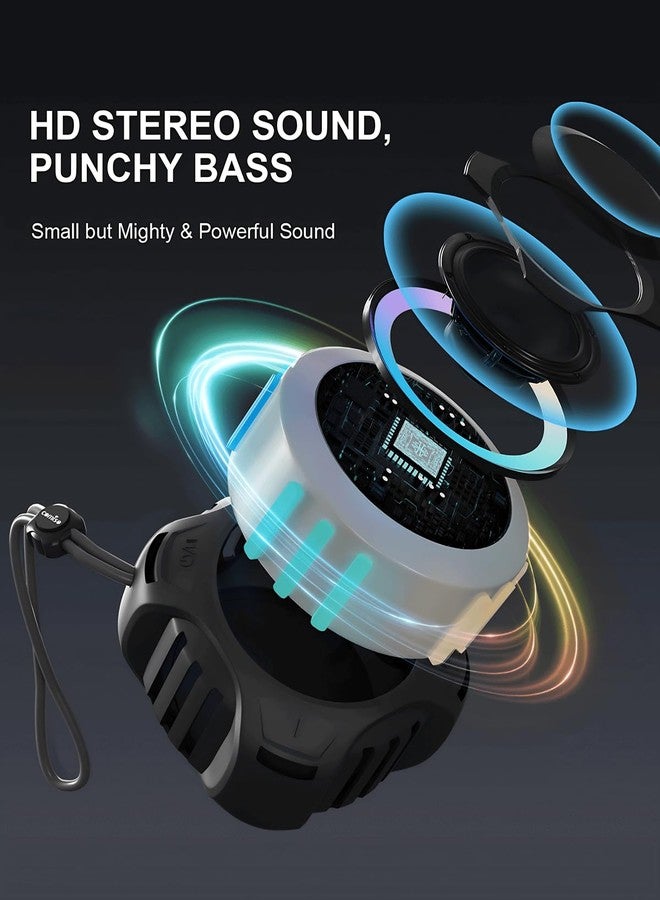 comiso Waterproof Speaker with Robust Bass, Shower Speaker with Dynamic Light, TWS Mode, Loud HD Sound, IP67 Waterproof, 2000mAh, Portable Wireless Speakers for Home, Outdoor/Kayak, Gift for Unisex. - Image 2
