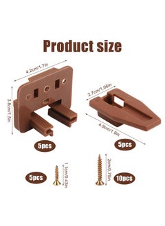 Excefore 5 Pack Drawer Guide Kit, for Kenlin Rite-Trak II Plastic Drawer Slides Track Guide Replacement Furniture Parts for Center Mount Drawer, Dressers and Nightstand Drawer Systems  - Image 2