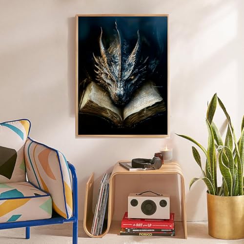 DAZZLEDOTS Diamond Art Kits for Adults, Dragon Diamond Painting Kits for Beginner Book Round 5D Full Drill Diamond Dots Crafts for Home Wall Decor Gifts 12x16 Inch - Image 3