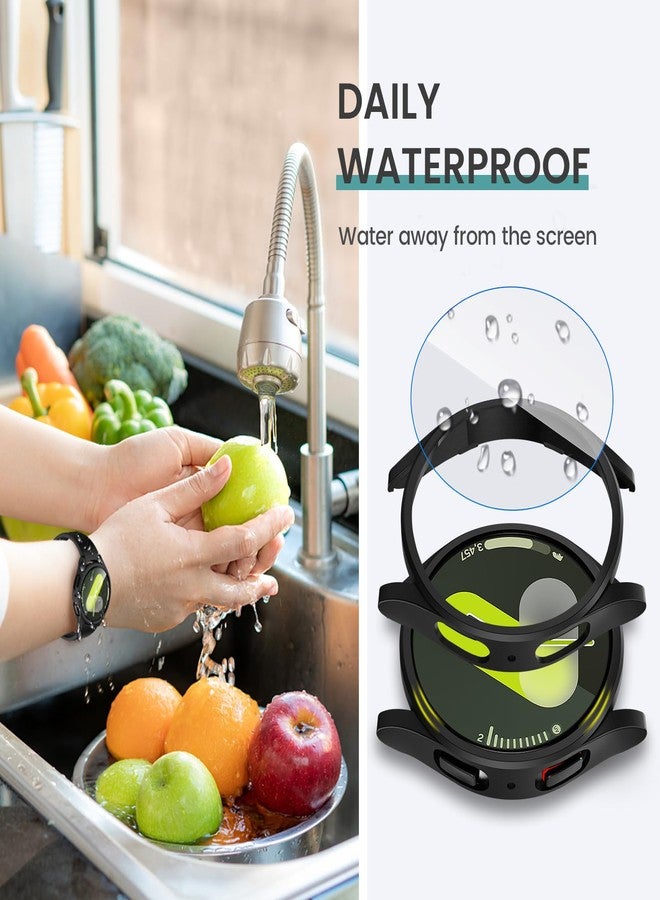 Tensea [5+5Pack for Samsung Galaxy Watch 7 Screen Protector Case 44mm Accessories, Hard PC Bumper/HD Anti-Fog Tempered Glass Protective Film, Face Cover Set, Galaxy Watch 7 Case for Women Men - Image 4