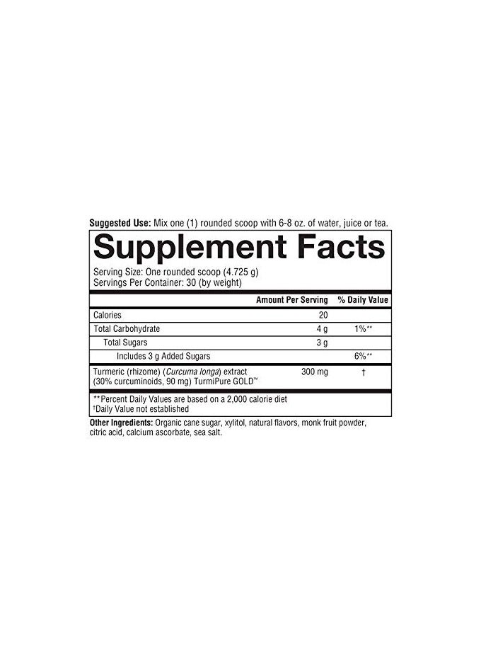 Turmeric Powder - Tropical, Featuring TurmiPure GOLD, Net Wt. 5 oz (141.75 g), Dietary Supplement