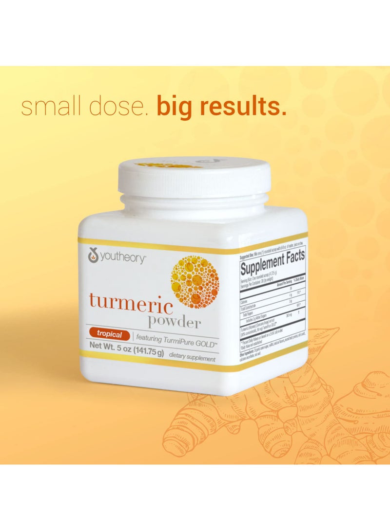 Turmeric Powder - Tropical, Featuring TurmiPure GOLD, Net Wt. 5 oz (141.75 g), Dietary Supplement