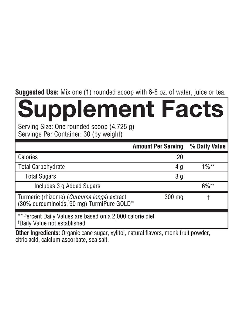 Turmeric Powder - Tropical, Featuring TurmiPure GOLD, Net Wt. 5 oz (141.75 g), Dietary Supplement