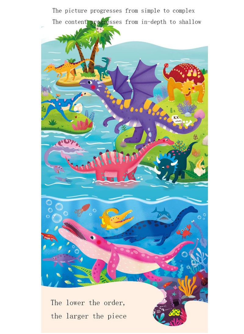 Halamodo Stage 6 Animal World Educational Puzzle (5+ Years) | New Advanced Wooden Jigsaw for Kids | 7-Stage Observation Training (1-7 Years) | 120-143 Piece Puzzle Set | Includes Manual & Reward Stickers | Premium 5mm Plywood | Number Learning on Back | Non-Toxic Material | Parent-Child STEM Toy | Develops Focus & Logical Thinking - Image 2