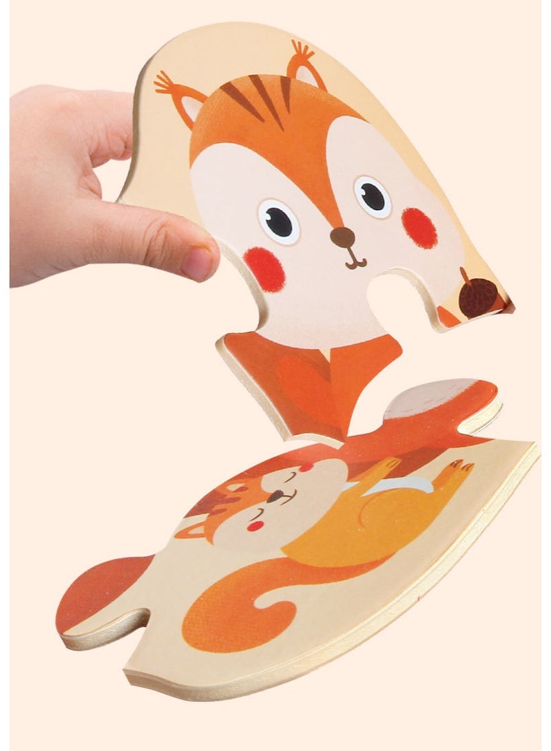 Halamodo Stage 6 Animal World Educational Puzzle (5+ Years) | New Advanced Wooden Jigsaw for Kids | 7-Stage Observation Training (1-7 Years) | 120-143 Piece Puzzle Set | Includes Manual & Reward Stickers | Premium 5mm Plywood | Number Learning on Back | Non-Toxic Material | Parent-Child STEM Toy | Develops Focus & Logical Thinking - Image 5