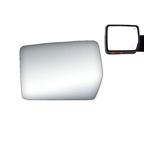 WLLW Side Mirror Replacement Glass fit for 2004 2005 2006 2007 2008 Ford F150 Flat LH Left Driver Side Including Adhesive, Non Towing Mirror Glass Non Heated - Image 1
