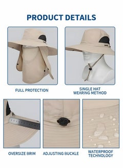 GROIC Sun Hat Sunscreen Sleeves, Waterproof Wide-brimmed Fisherman Hat UV Protection Hat, Fishing Protective Suit, Outdoor Sports Sunscreen Suit  - Image 5