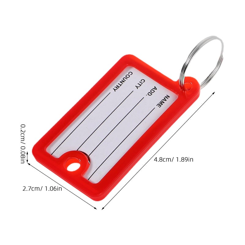 Plastic Number Key Tags 20pcs with Rings Writable Key Labels Color Coded Red Yellow Blue Green - Image 3