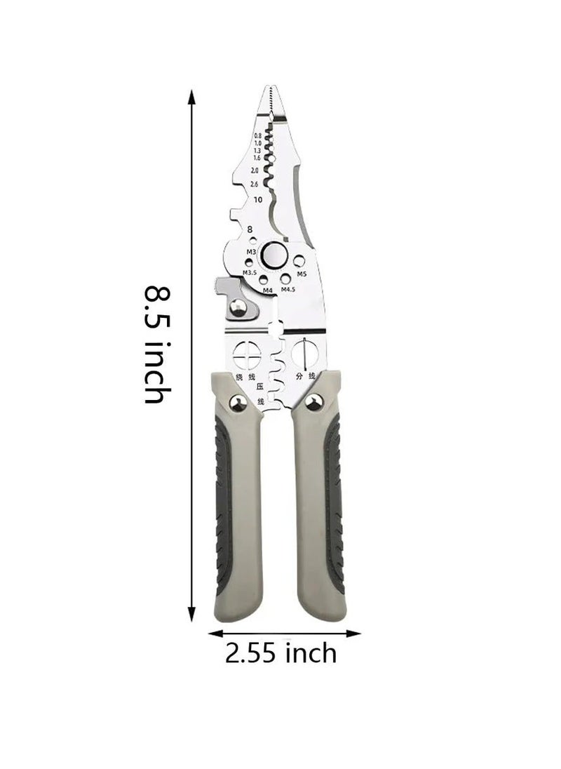 Generic - Upgrade Multifunctional Wire Stripper Crimper Cable Cutter Pliers, New Heavy Duty Multipurpose Wire Stripper, Adjustable Wire Strippers and Crimping Tool for Stripping Crimping Cutting - Image 1