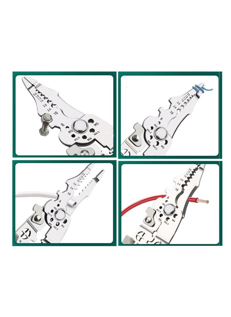 Generic - Upgrade Multifunctional Wire Stripper Crimper Cable Cutter Pliers, New Heavy Duty Multipurpose Wire Stripper, Adjustable Wire Strippers and Crimping Tool for Stripping Crimping Cutting - Image 1