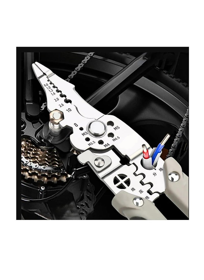 Generic - Upgrade Multifunctional Wire Stripper Crimper Cable Cutter Pliers, New Heavy Duty Multipurpose Wire Stripper, Adjustable Wire Strippers and Crimping Tool for Stripping Crimping Cutting - Image 1