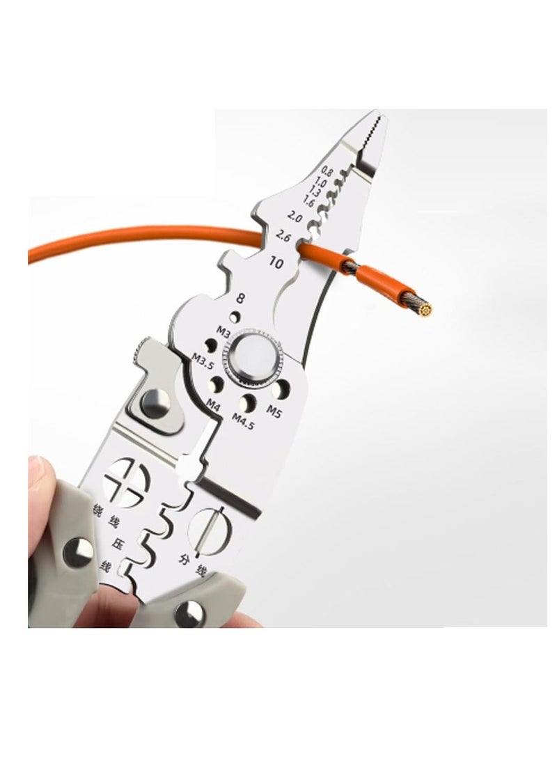Generic - Upgrade Multifunctional Wire Stripper Crimper Cable Cutter Pliers, New Heavy Duty Multipurpose Wire Stripper, Adjustable Wire Strippers and Crimping Tool for Stripping Crimping Cutting - Image 1