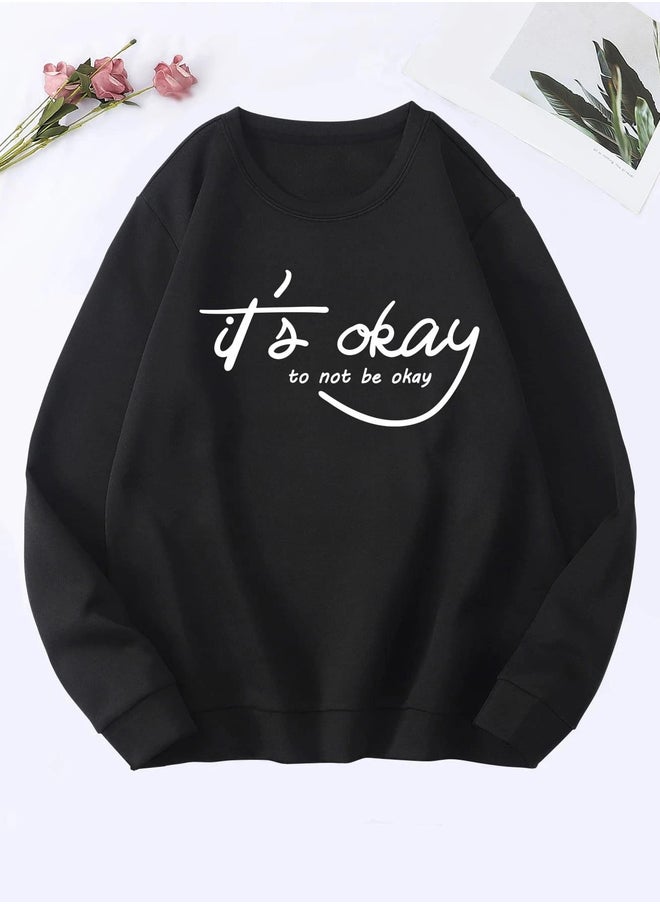 Kotty Slogan Print Round Neck Sweatshirt  - Image 1