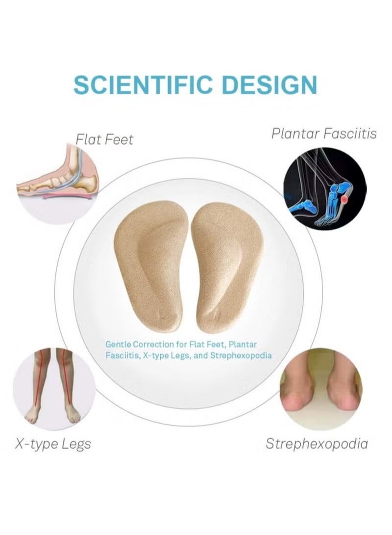 4Pairs Arch Support Shoe Insert, Gel Reusable Cushions for Plantar Fasciitis Support Flat Feet, Adhesive Pads Inserts - Image 2