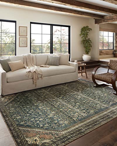 Loloi Magnolia Home by Joanna Gaines Banks Collection BAN02 DenimClay 26 x 96 13 Pile Height Machine Washable Runner Rug - Image 3