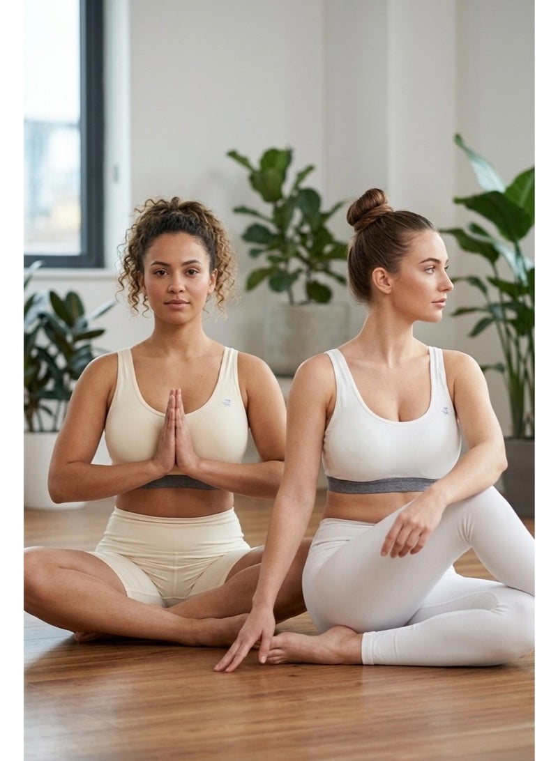 Women's Wireless Seamless Ribbed Sports Bralette Set - 5 Pack - Image 3