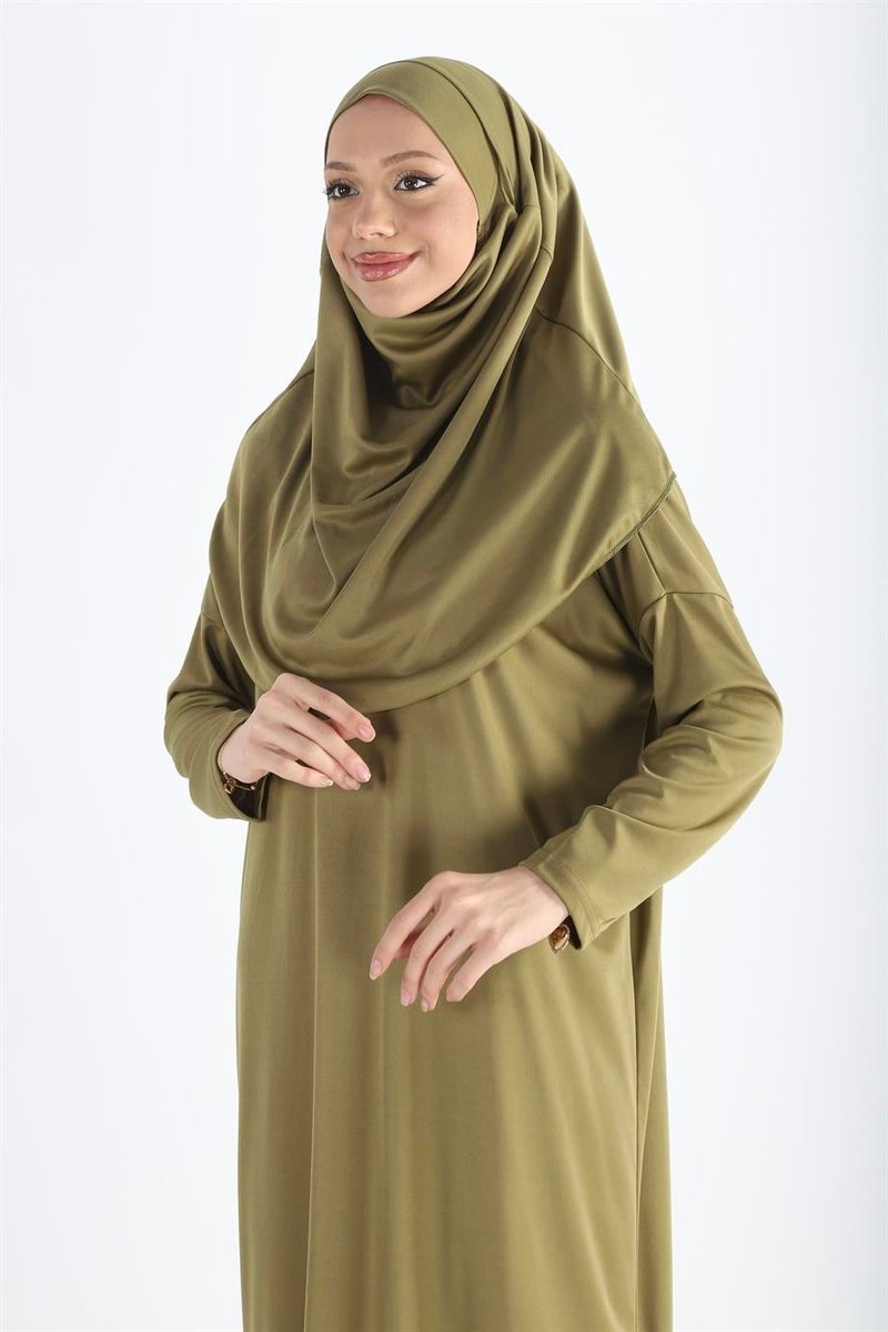 Plistre 2133_One Piece Non-Slip Headscarf Prayer Hijab Dress  - Image 5