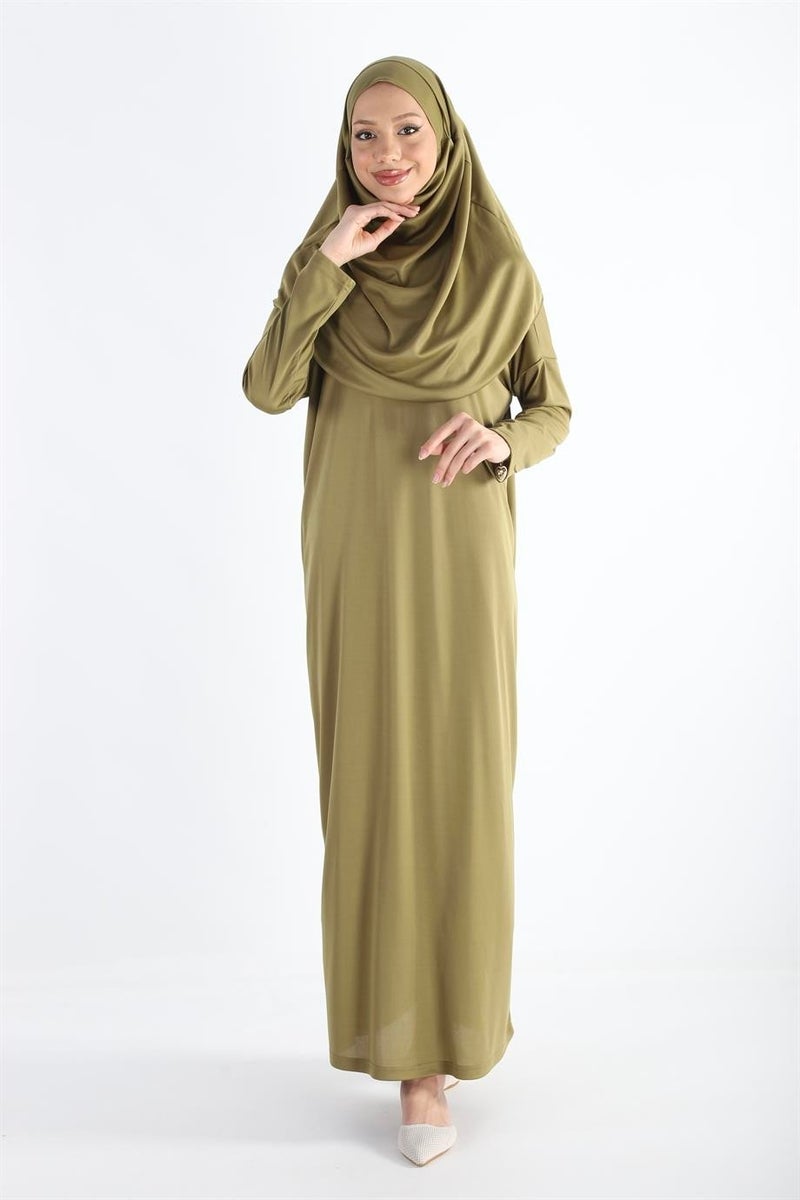 Plistre 2133_One Piece Non-Slip Headscarf Prayer Hijab Dress  - Image 2