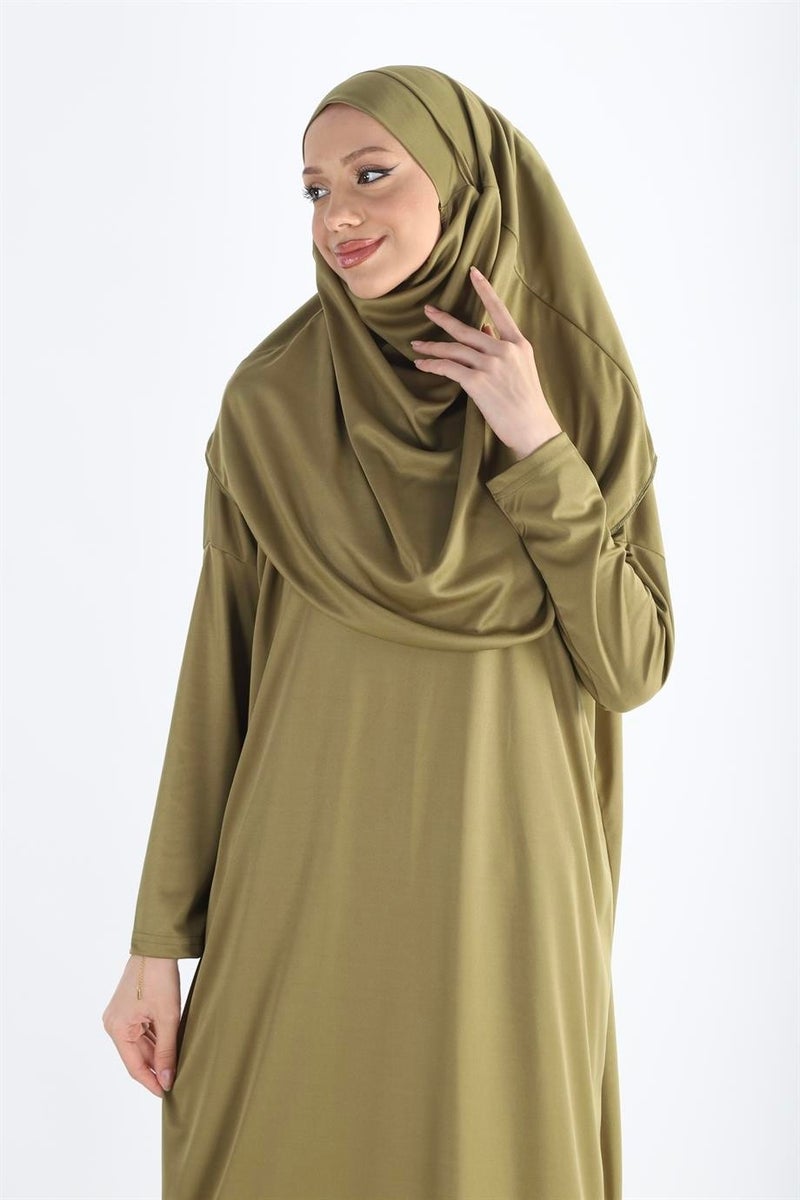Plistre 2133_One Piece Non-Slip Headscarf Prayer Hijab Dress  - Image 3