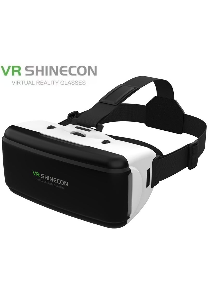 general Classic VR Goggles VR SHINECON 3D Virtual Reality Glasses VR Glasses for TV, Movies & Video Games Compatible with iOS & Android Smartphone within 4.7-6.1inch Screen Phone, Blu-Ray Lenses Eye Protected, Soft & Comfortable Adjustable Distance, IMAX Giant Screen/Panoramic Roaming/ Immersive Games - Image 1