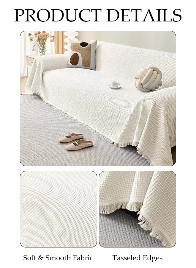 DUNISO Couch Cover,Weave Sofa Cover for 3 Cushion Couch,Sectional Couch Covers Sofa Chair Slipcover for Home or Workplace Weave Sofa Towel Cover Tablecloth Carpet Throw Blanket For Bed - Image 5