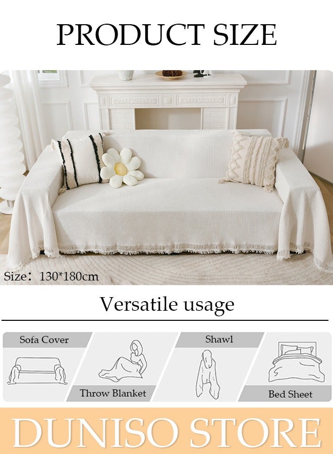 DUNISO Couch Cover,Weave Sofa Cover for 3 Cushion Couch,Sectional Couch Covers Sofa Chair Slipcover for Home or Workplace Weave Sofa Towel Cover Tablecloth Carpet Throw Blanket For Bed - Image 2