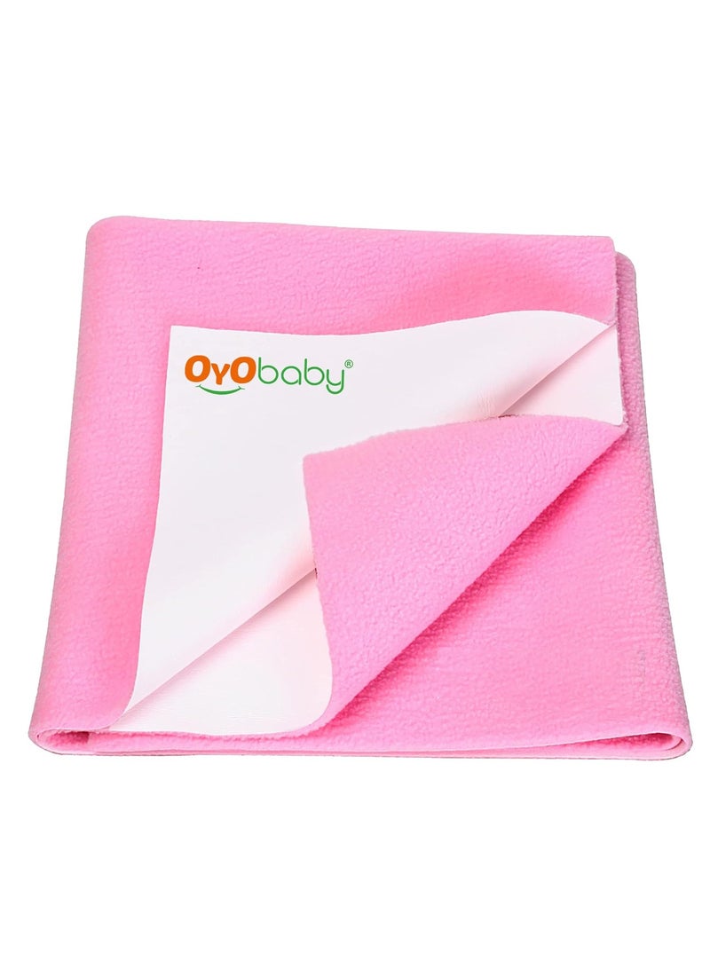 OYO Baby Care Waterproof Bed Protector Baby Care
  Dry Sheet, Medium, Pink (100 cm x 70 cm) - Image 1