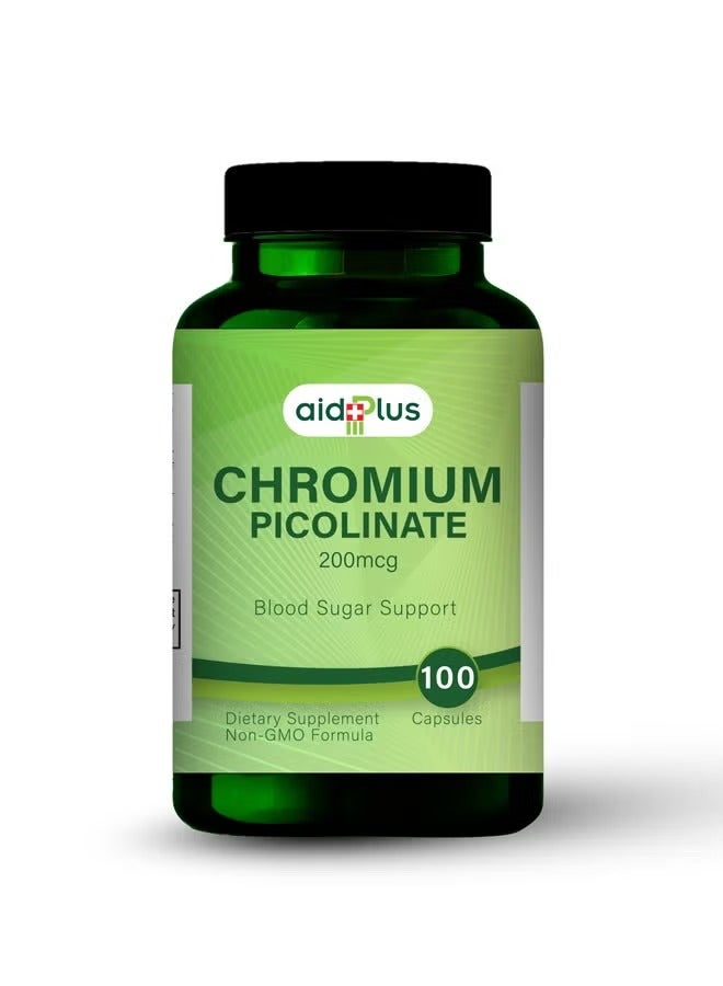 AID PLUS Chromium Picolinate 200 mcg – 100 Capsules - Image 1