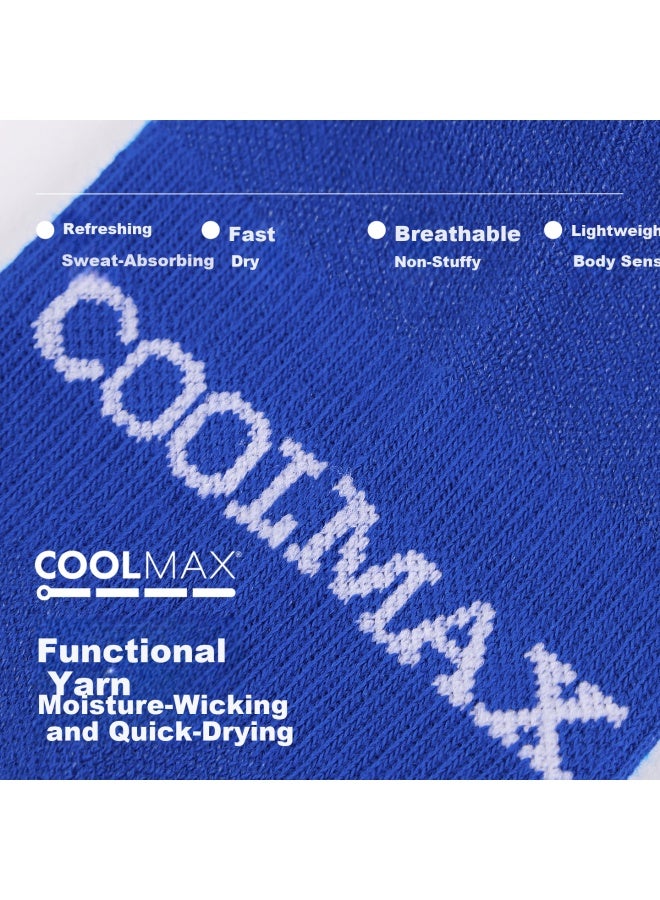 Keep Coolmax Quick-dry Breathable Sports No-show Socks Forest Green + Glacier Blue + Polar Night Black Men's Size - Image 2