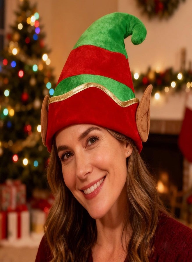 YTAONS Christmas Elf Hat, Santa Hat for Adult Women Man Large Velvet with Lining Ear for Party Supplies Gift - Image 4