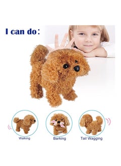 Y&D Plush Interactive Toy, Electronic Pet, Golden Retriever Toy Puppy Pet Dog, Can Walking, Barking, Tail Wagging, Stretching, Companion Animal for Kids (Teddy Dog)  - Image 4