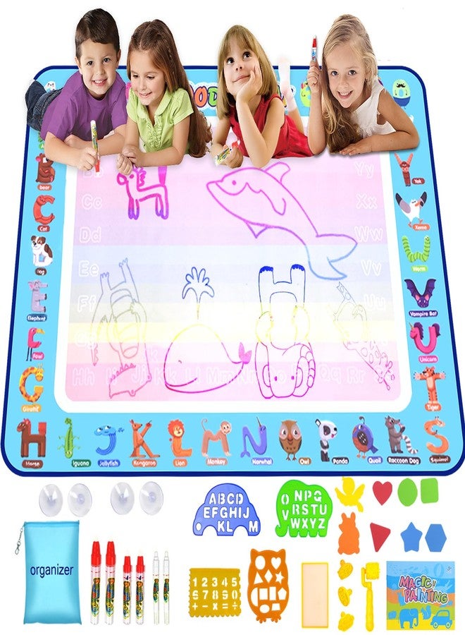 Miserwe Doodle Mat Large Water Writing Doodle 40 x32 inch Drawing Mat for Kids Toys Girls Boys - Image 1