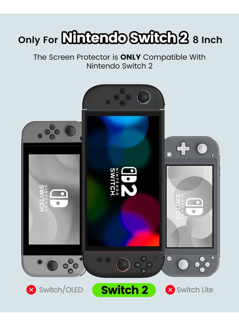 Transnovo Anti-Blue Light Tempered Glass Screen Protector [2 Pack] Only for Nintendo Switch 2 2025 5.5-inch [Eye Protection, Relieve Eye Fatigue] Blocks Excessive Harmful Blue Light and UV 9H Anti-Glare Anti-Scratch  - Image 2
