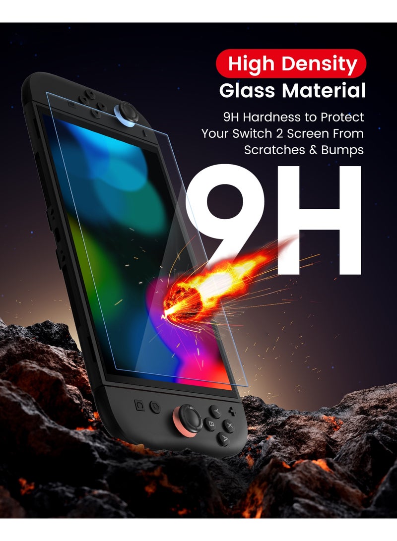 Transnovo Anti-Blue Light Tempered Glass Screen Protector [2 Pack] Only for Nintendo Switch 2 2025 5.5-inch [Eye Protection, Relieve Eye Fatigue] Blocks Excessive Harmful Blue Light and UV 9H Anti-Glare Anti-Scratch  - Image 4