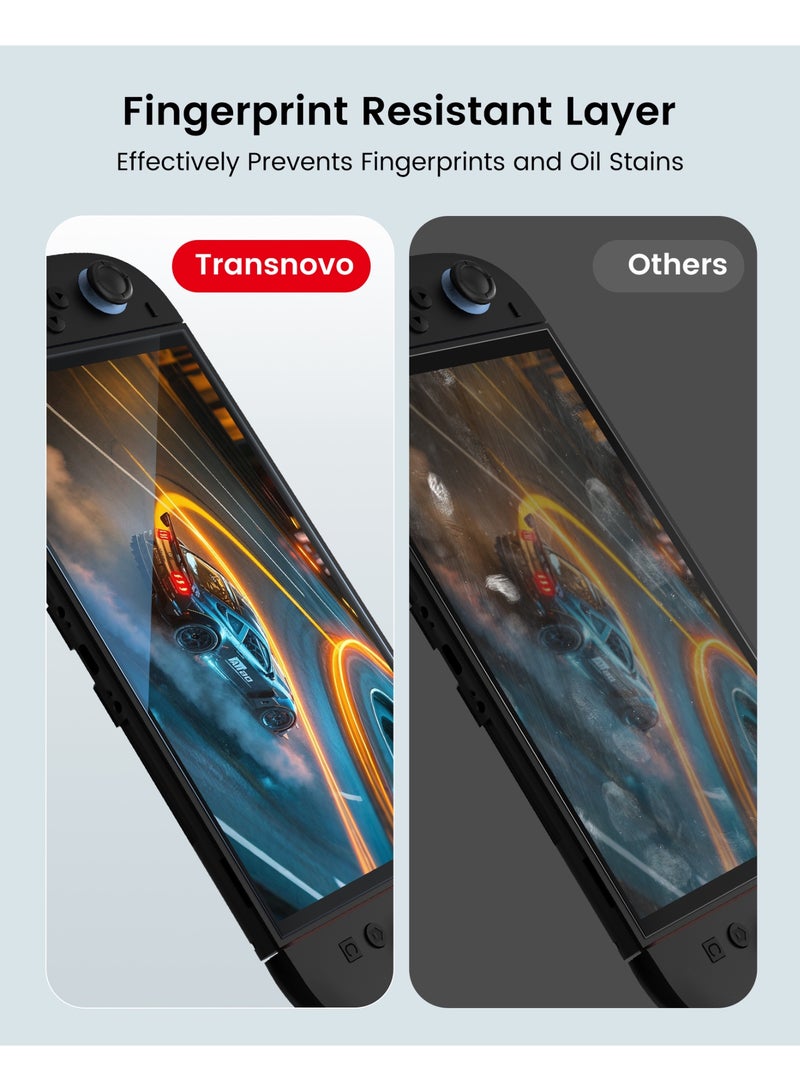 Transnovo Anti-Blue Light Tempered Glass Screen Protector [2 Pack] Only for Nintendo Switch 2 2025 5.5-inch [Eye Protection, Relieve Eye Fatigue] Blocks Excessive Harmful Blue Light and UV 9H Anti-Glare Anti-Scratch  - Image 5