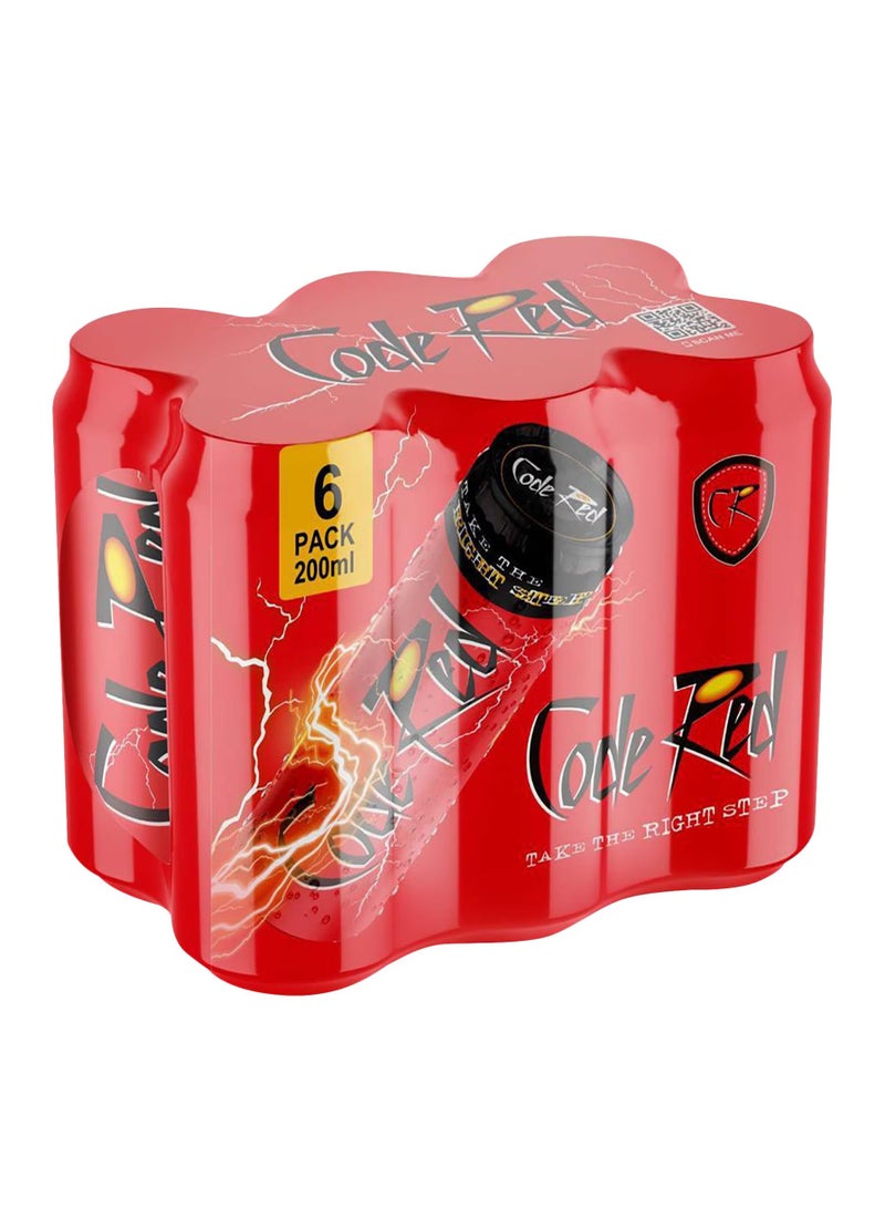 Code Red Energy Drink Can 6 x 200ml - Image 1