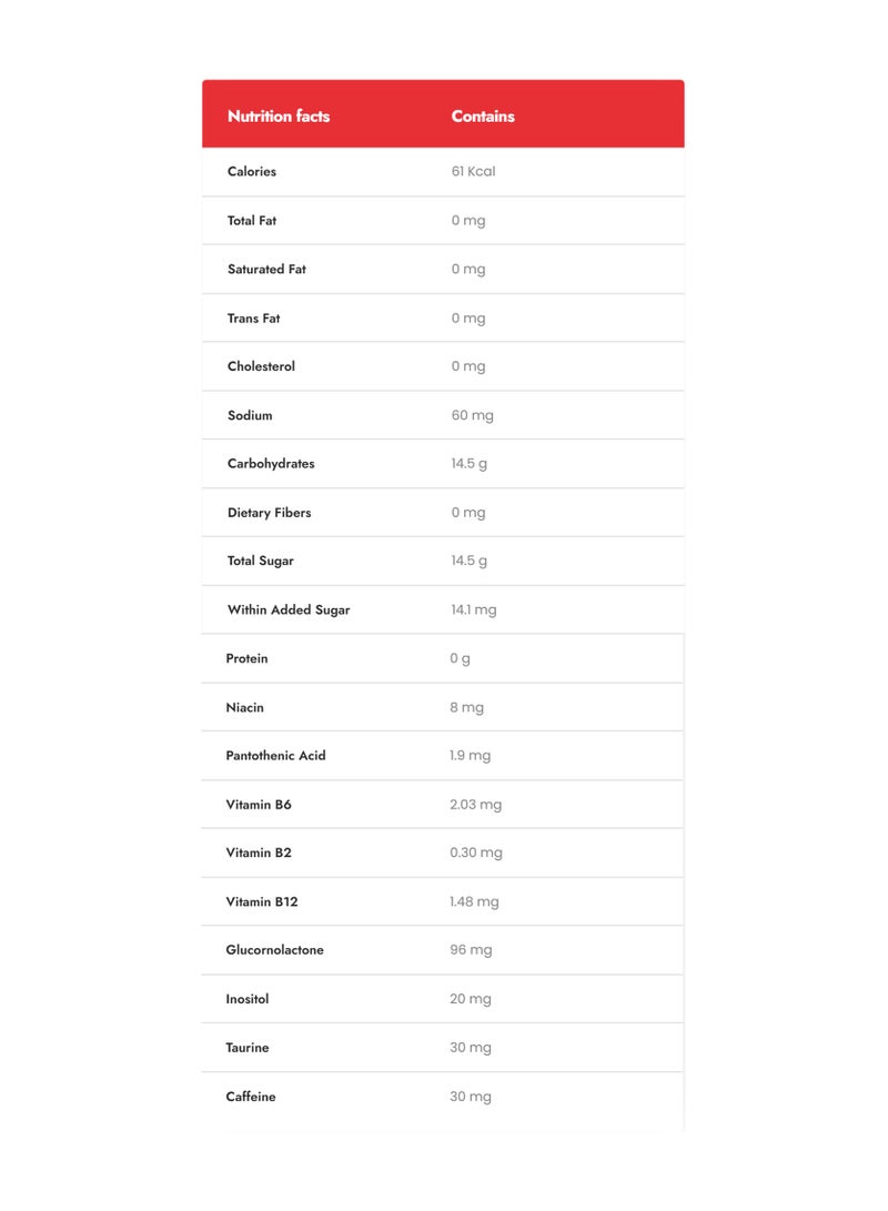 Code Red Energy Drink Can 6 x 200ml - Image 4