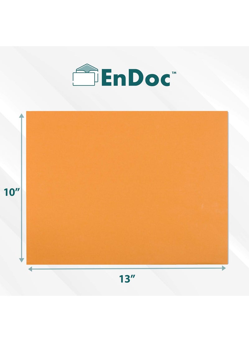 EnDoc EnDoc Clasp Envelopes 10x13 Inch -15 Pack Brown Kraft Catalog Envelope with Clasp Closure & Gummed Seal – 28lb Heavyweight Envelopes for Home, Office, Business, Legal or School 10x13, Brown Kraft  - Image 2