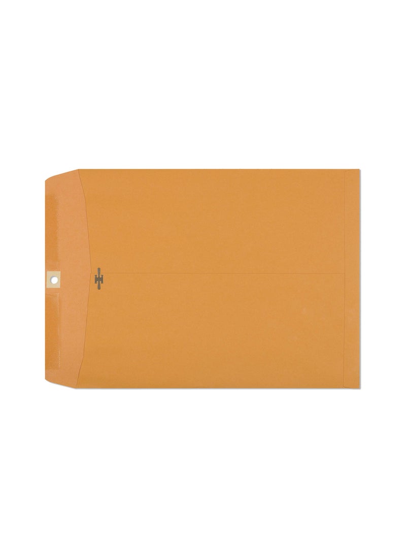 EnDoc EnDoc Clasp Envelopes 10x13 Inch -15 Pack Brown Kraft Catalog Envelope with Clasp Closure & Gummed Seal – 28lb Heavyweight Envelopes for Home, Office, Business, Legal or School 10x13, Brown Kraft  - Image 4