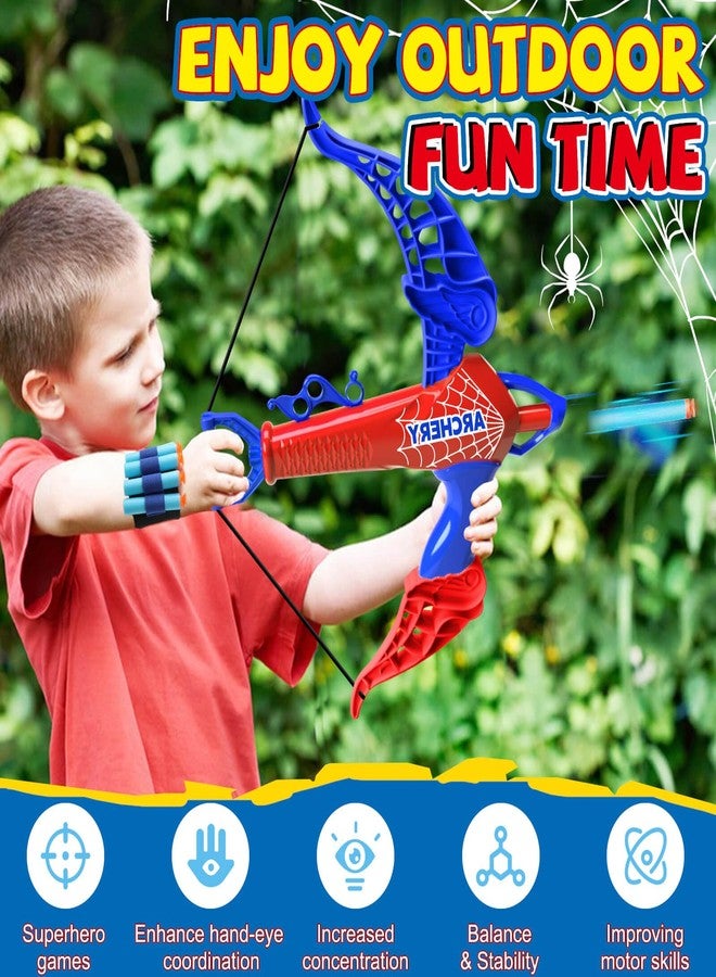 Britik Bow and Arrow for Kids Toys: Spider Archery Set with Target 20 Suction Cup Arrows, Spider Toy Bow and Arrow for Kids 3-8 Shooting Toys for Age 5-7 Indoor Outdoor Toy Gift for Boys Age 3+ - Image 2