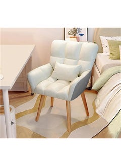 NKX Upholstered Accent Chair with Wooden Legs and Matching Pillow  - Image 1