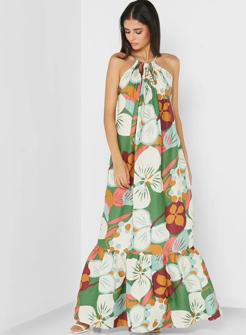 Ted Baker Halter Neck Printed Dress