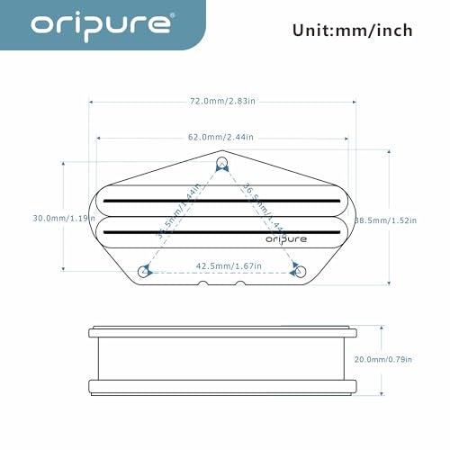 OriPure Alnico 5 Hot Dual Rail Humbucker Pickups TL Bridge Pickup 16K Fit TL Style Electric Guitar Part - Image 2
