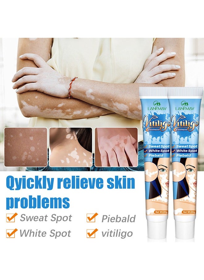 LANEMAY Vitiligo Ointment, Vitiligo Care Cream for Skin Vitiligo, Psoriasis, Leukoplakia, Reduces White Spots, Improve Skin Pigmentation Regulating 20g  - Image 3