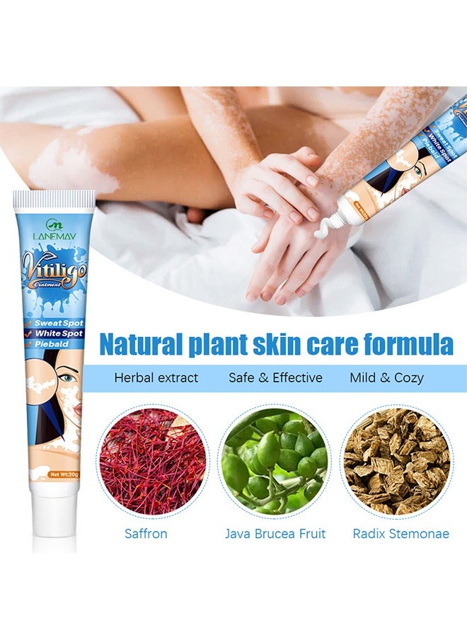 LANEMAY Vitiligo Ointment, Vitiligo Care Cream for Skin Vitiligo, Psoriasis, Leukoplakia, Reduces White Spots, Improve Skin Pigmentation Regulating 20g  - Image 4