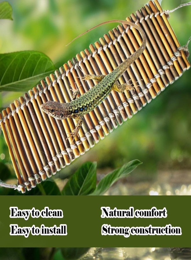 MUYG Reptile Climbing Bridge, Bamboo Lizard Ladder Bridge Bearded Dragon Hammock Lizard Lounger Hanging Terrarium Vines Decor Reptiles Habitat Tank Accessories for Gecko Chameleon(4PCS) - Image 5