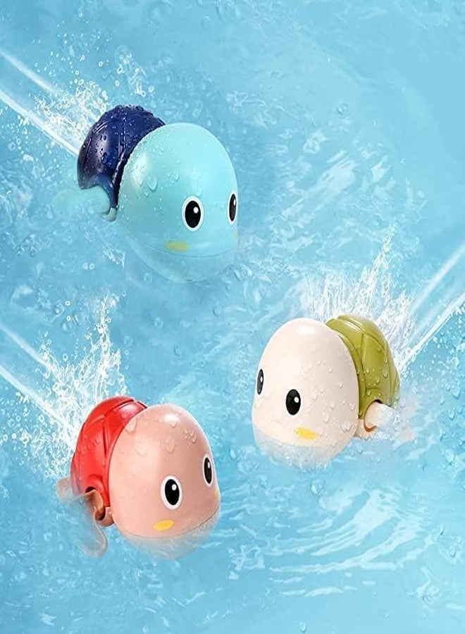 BELLABOTA Swimming Turtle Bath Toys for Toddlers Kids Cute Floating Wind Up Water Toys for Babies 1 2 3 4 5 Years Boy Girl New Born Baby Bathtub Pool Toys Gift for Baby, Pack - 2 - Image 1