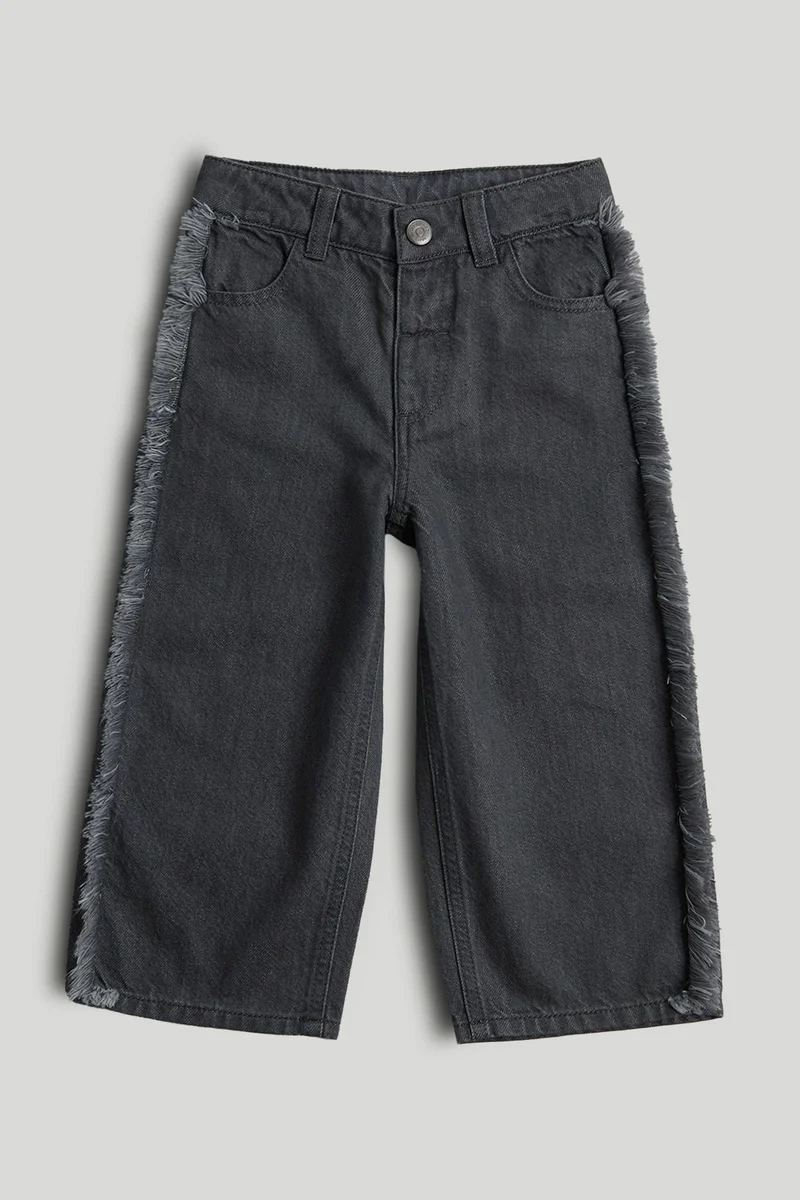 مذركير جينز دنيم رمادي بقصة برميلية