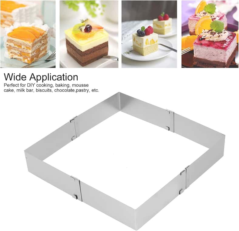 Pan Home حلقة كعكة دورا القابلة للتوسيع | كروم | 28X5X17.7 سم - Image 4