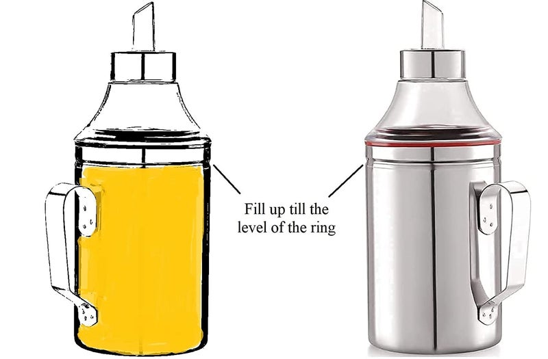 Generic Stainless Steel Oil Dispenser – Premium Oil Cruet with Precision Pour Spout – Leak-Proof, Easy to Clean – Ideal for Cooking, Salad Dressings, and More 1000 ml (1) - Image 4
